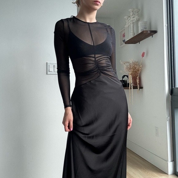 GINGER MAXI DRESS BLACK - Picture 1 of 6
